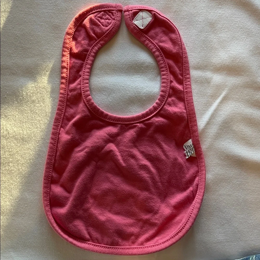 Yankees Striped Pink and Gray Kids Bib